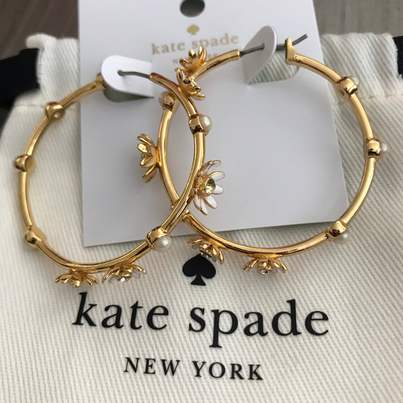 kate spade Jewelry - Kate Spade Loves Me, Loves Me Not Hoops